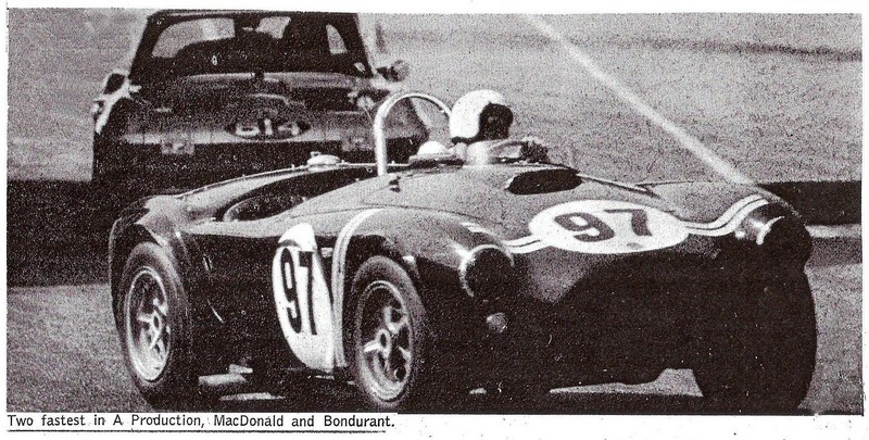 Dave MacDonald races the Cobra at Pomona Raceway in 1963